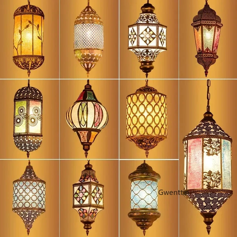 lustre suspendu asiatique décoratif pour intérieur bohème