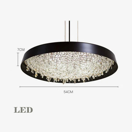 lustre en cristal moderne noir et blanc pour décoration intérieure