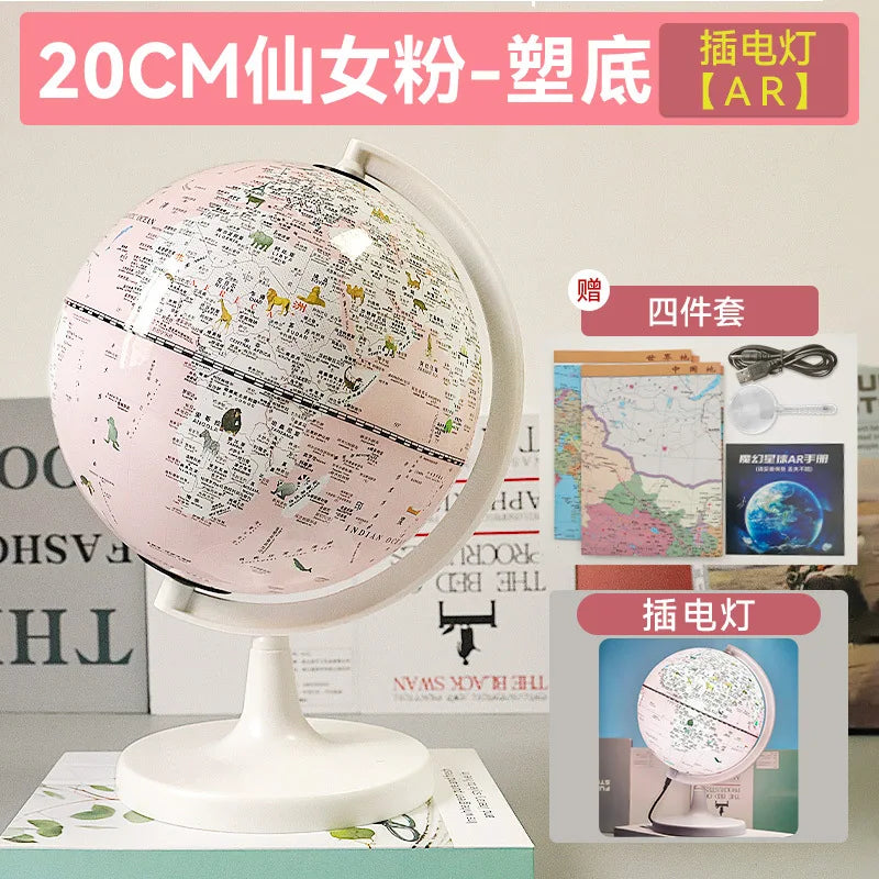 globe terrestre intelligent rotatif avec carte géographique décoratif éducatif