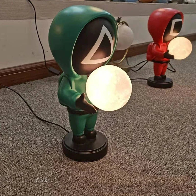 lampe de table astronautes design nordique veilleuse 3D décorative