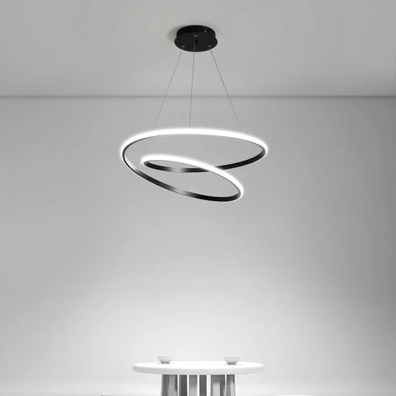 lustre circulaire minimaliste pour éclairage moderne intérieur