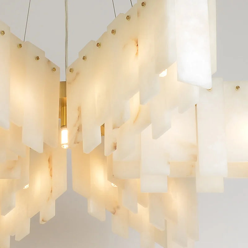 lustre design moderne en marbre naturel espagnol led