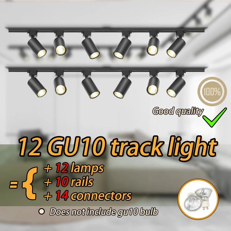 ensemble d'éclairage sur rail dimmable pour maison intelligente