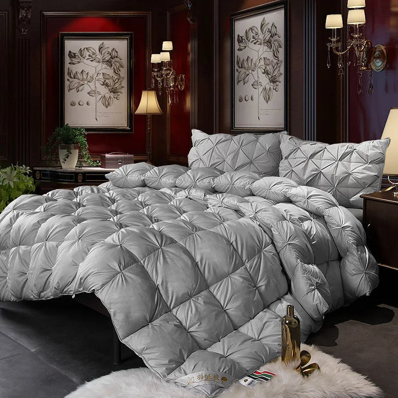 couette luxe en duvet d'oie pour hiver épaisse et confortable