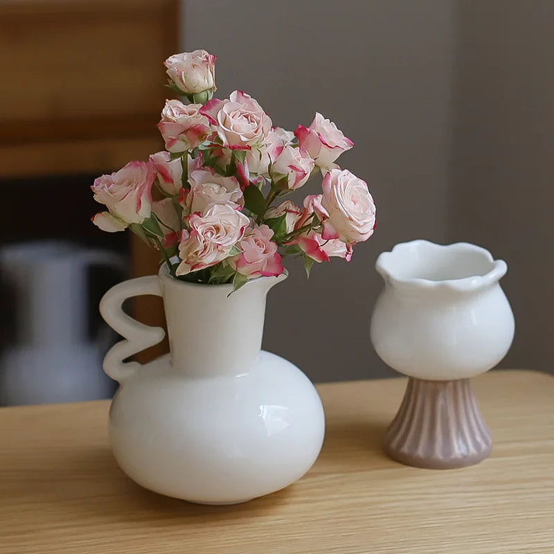 vase en céramique pour fleurs séchées style nordique décoratif