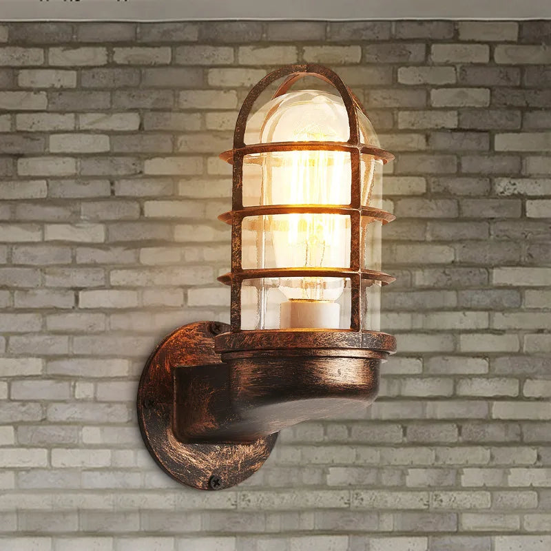 applique murale vintage industriel led fer loft rétro moderne