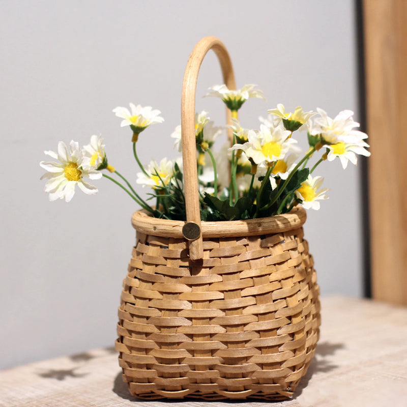 panier en copeaux de bois tressés pour fête des enseignants et fête des mères