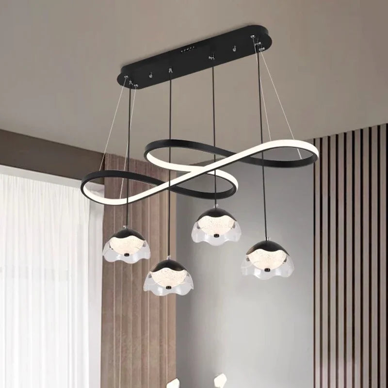 lustre led décoratif moderne pour éclairage intérieur suspendu