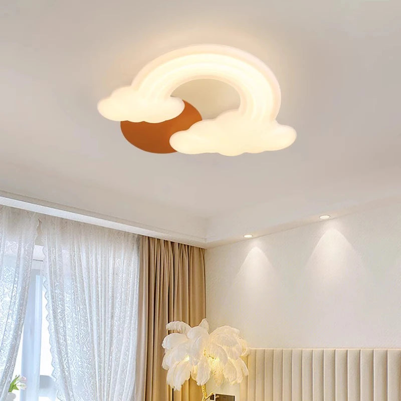 plafonnier romantique nuage arc-en-ciel pour enfant décoratif et moderne