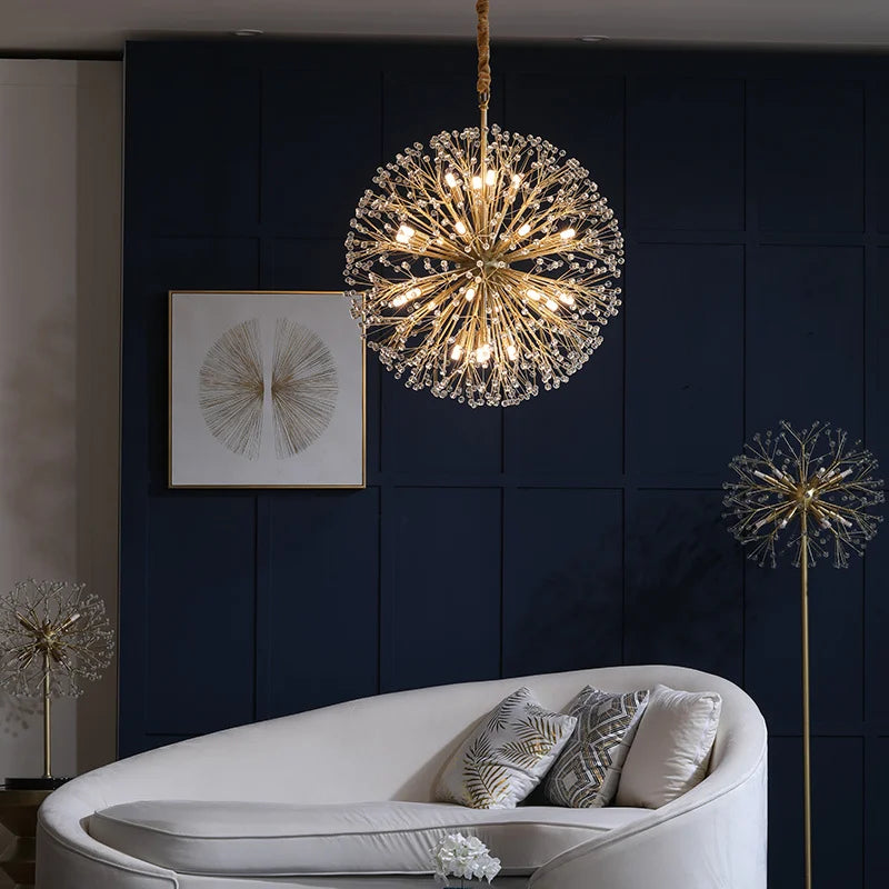 lustre moderne en cristal design lumineux pour intérieur décoratif