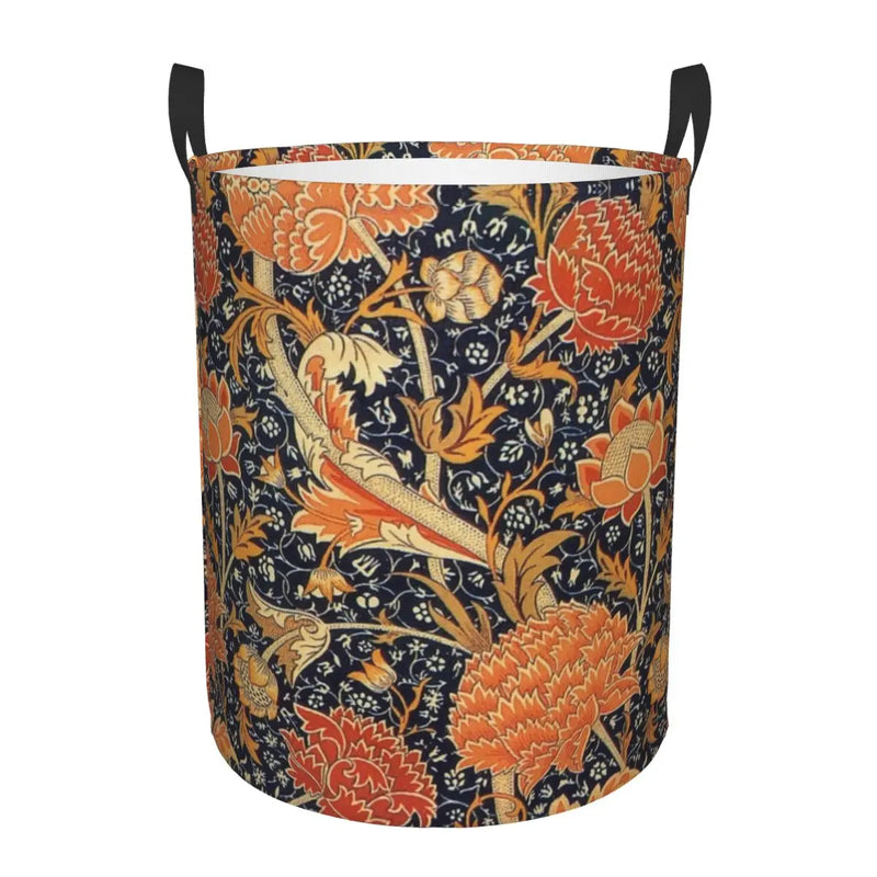 panier à linge pliable floral pour rangement jouets bébé