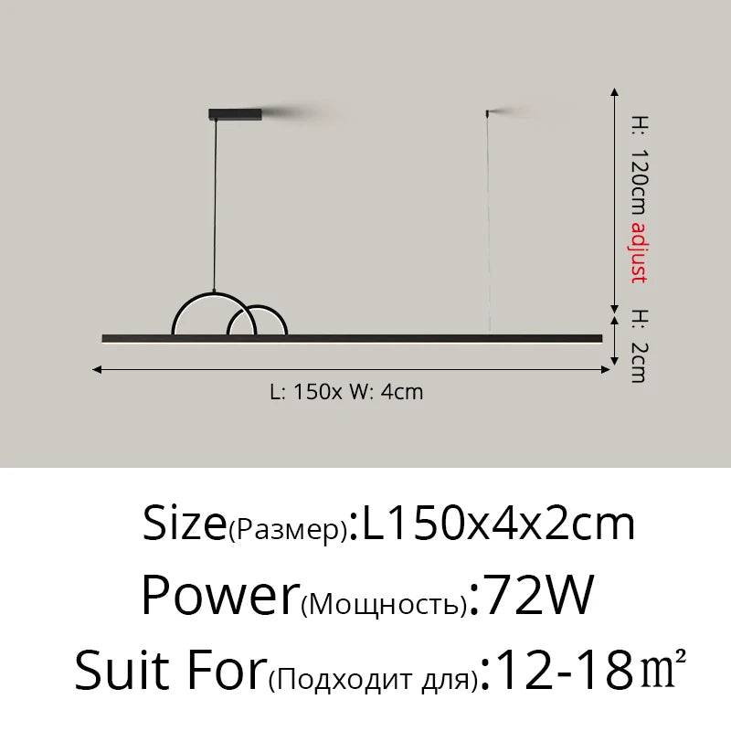 lustre à led nordique design pour éclairage intérieur moderne