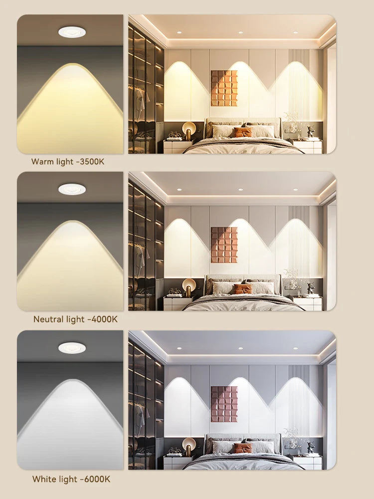 plafonnier led dimmable spots encastrés angle réglable pour intérieur