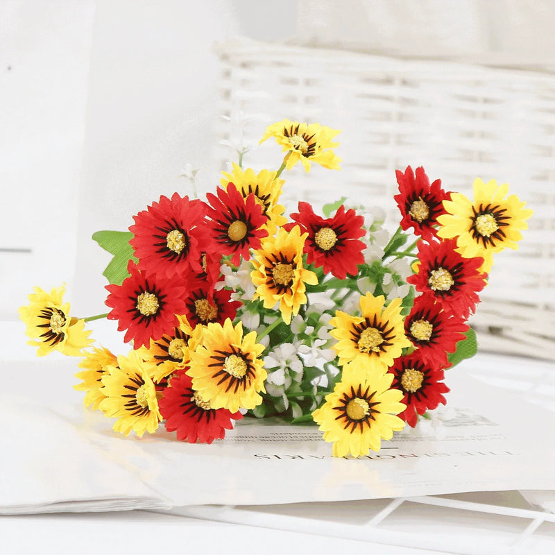 bouquet de marguerites en soie pour décoration florale artificielle