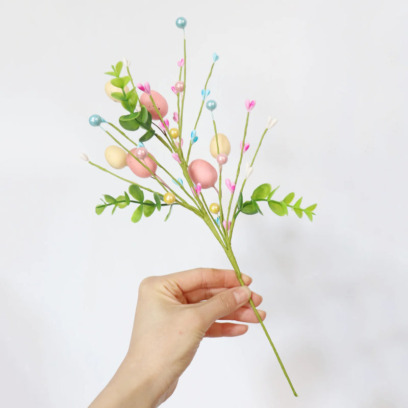 décoration œuf artificiel fleurs mousse pour pâques diy