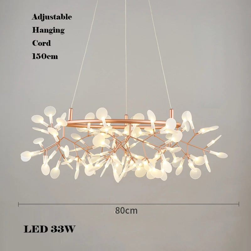 lustre LED créatif en acier inoxydable et acrylique pour décoration intérieure