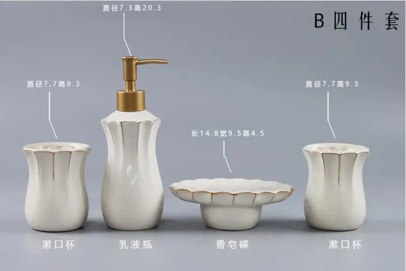 kit de salle de bain en céramique Jingdezhen de qualité supérieure