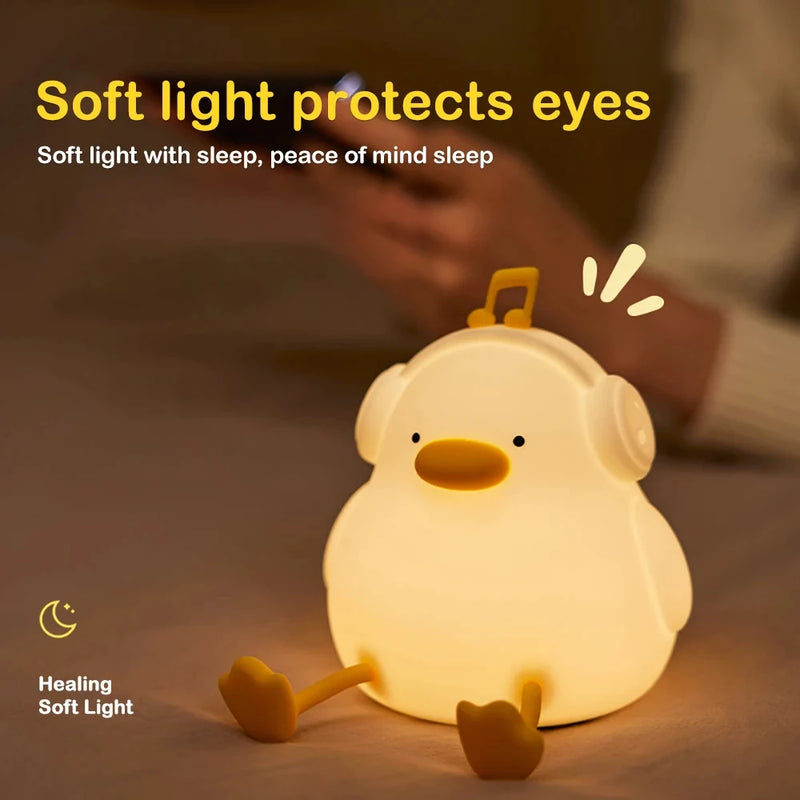 veilleuse canard en silicone rechargeable usb dimmable cadeau anniversaire