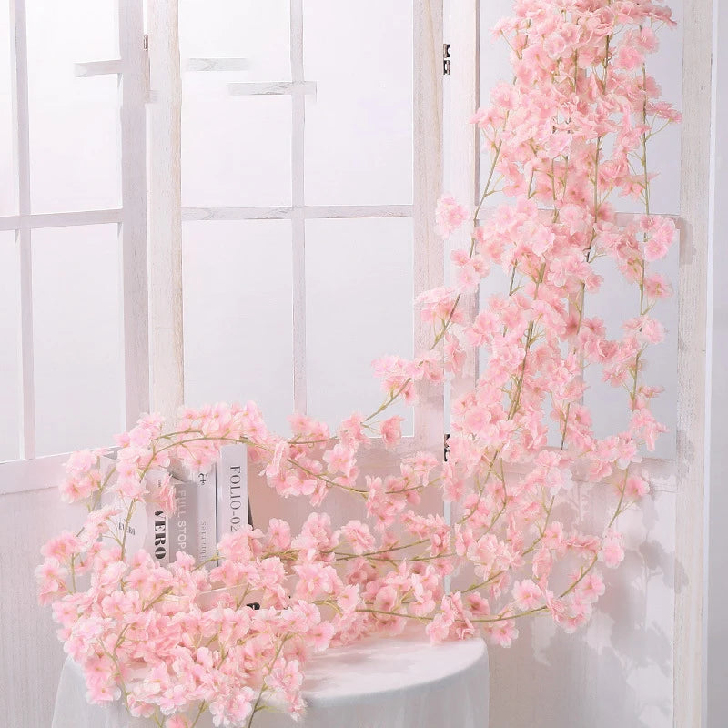 guirlande de fleurs artificielles pour décoration de mariage et intérieur