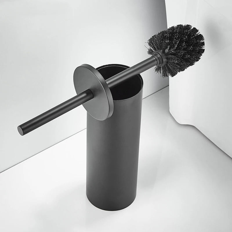 brosse en acier inoxydable avec support pour nettoyage salle de bain