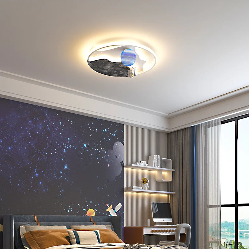 lustre astronaute créatif pour décoration intérieure lumineuse