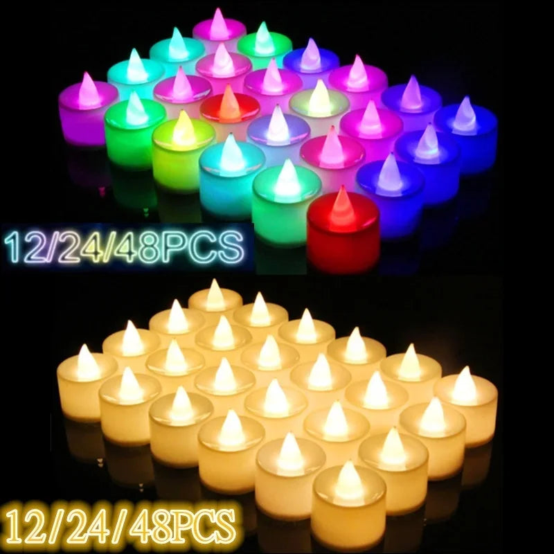 lot de bougies led sans flamme pour décorations de fête romantiques