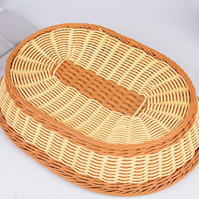 panier en rotin synthétique pour fruits et rangement