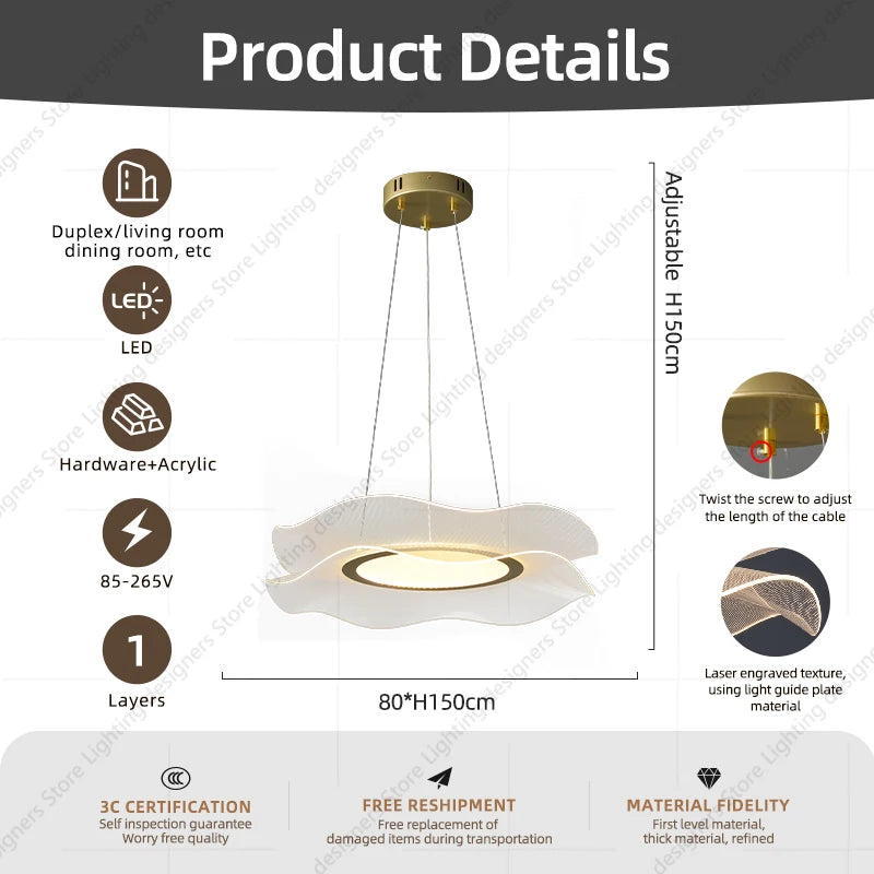 lustre moderne suspendu pour un éclairage élégant et raffiné