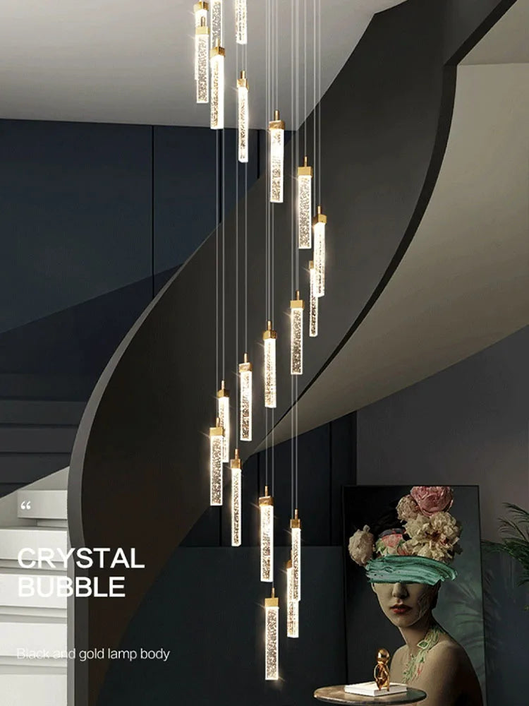 lustre en cristal à led design moderne pour intérieur élégant