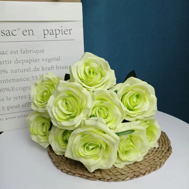 bouquet de roses artificielles pour mariage et décoration intérieure