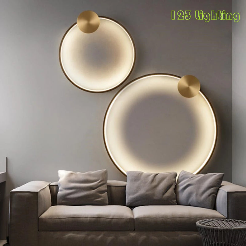 applique murale led en laiton style art déco pour intérieur moderne