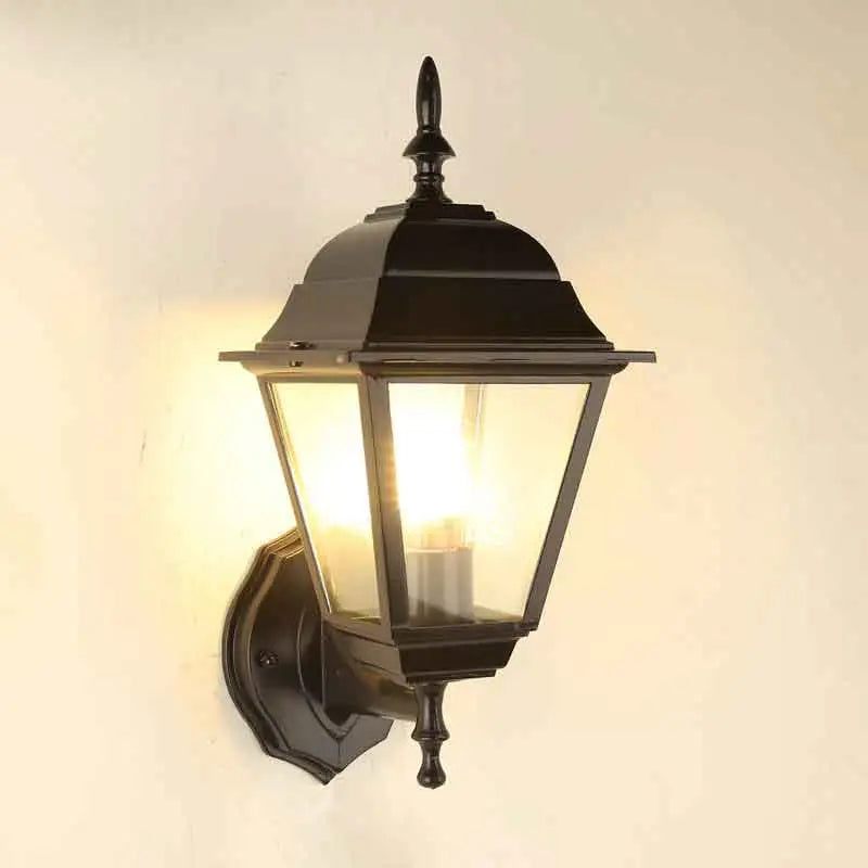 Vintage Applique E27 Ampoule Applique Luminaires Noir Bronze MUR LED Lumières Extérieur Porche Maison Maison Cour Éclairage De Jardin