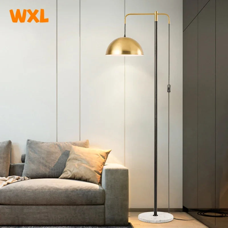 Modern marble LED floor lamp Creative living room, bedroom, study, hotel floor lamp Warm light bedside decorative lamp