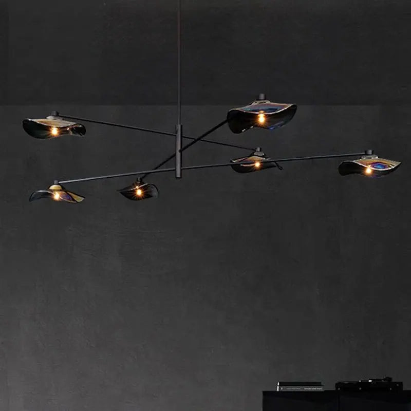 lustre en verre suspension métal hauteur réglable éclairage