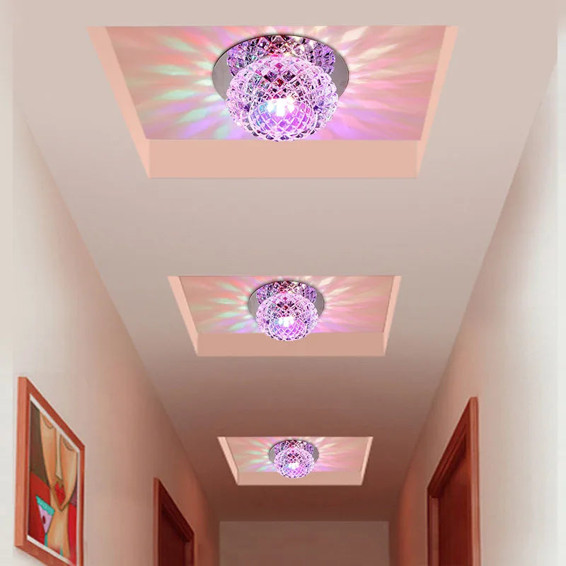 plafonnier en cristal led design moderne pour intérieur élégant