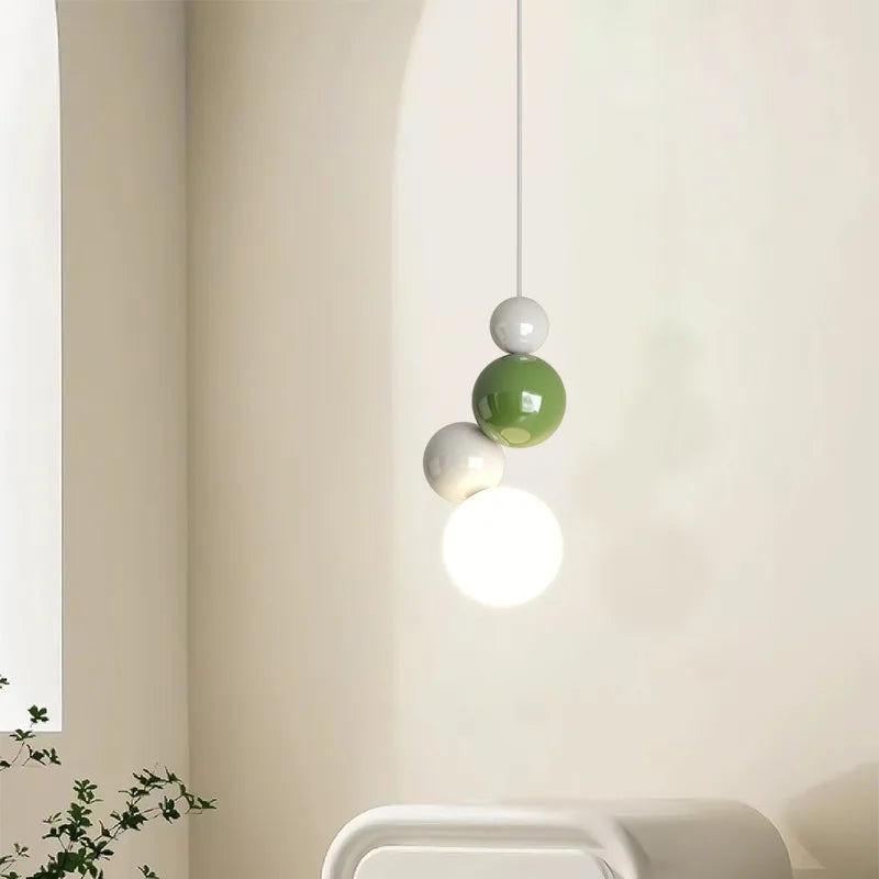 lustre suspendu en métal rond pour chambre d'enfant