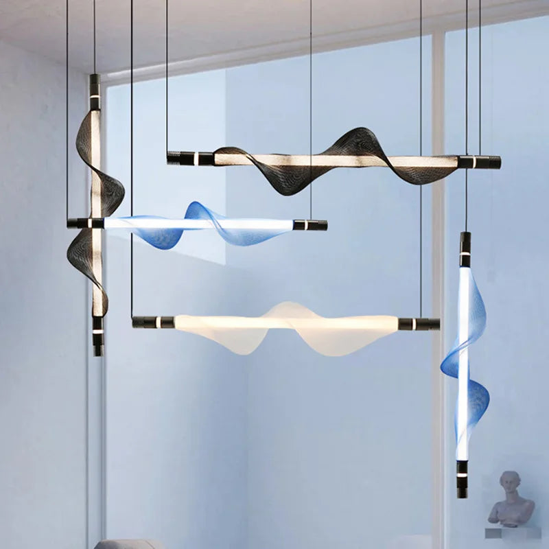 lustre design led acrylique tendance éclairage moderne 2024