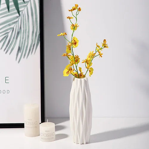 vase nordique en plastique pour fleurs décoratives modernes