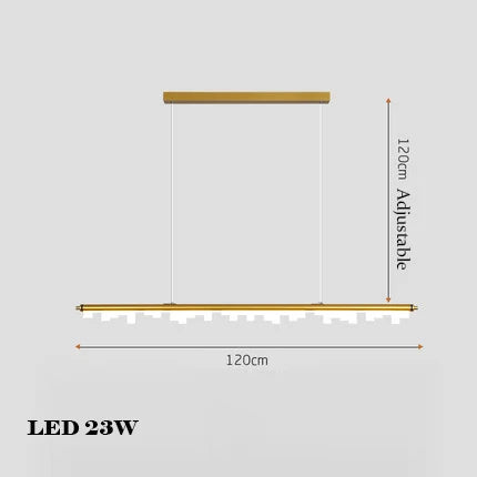 lustre minimaliste moderne en or noir pour éclairage suspendu