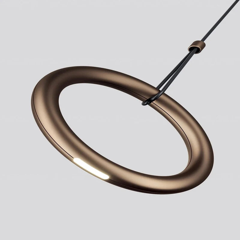 suspension anneau design art déco 4000k cordon réglable livraison directe