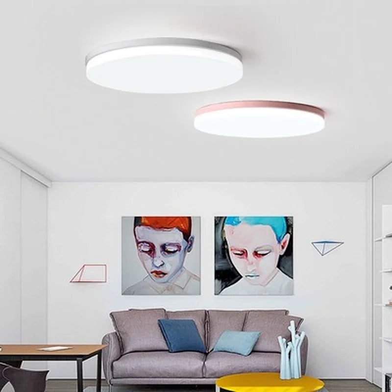 plafonnier led rond multicolore à intensité variable pour intérieur