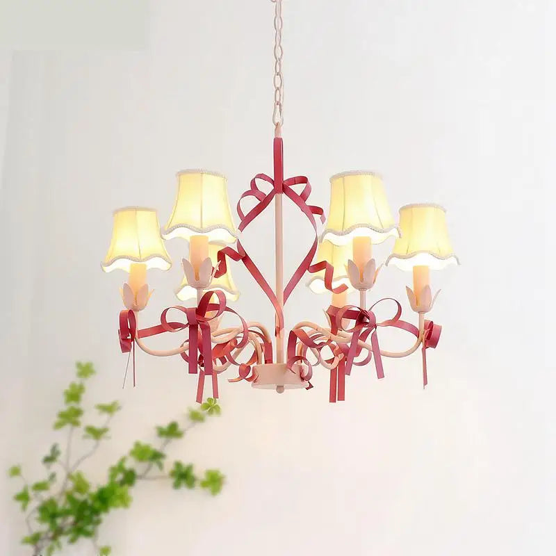 lustre mignon pour enfant style pastoral avec nœud