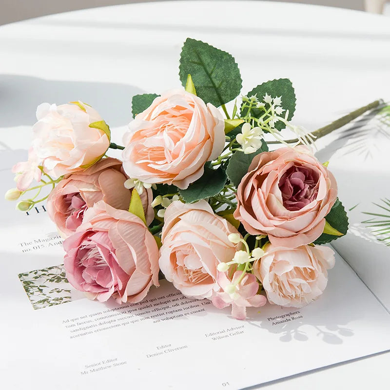 fleurs artificielles pour décoration mariage et scrapbooking