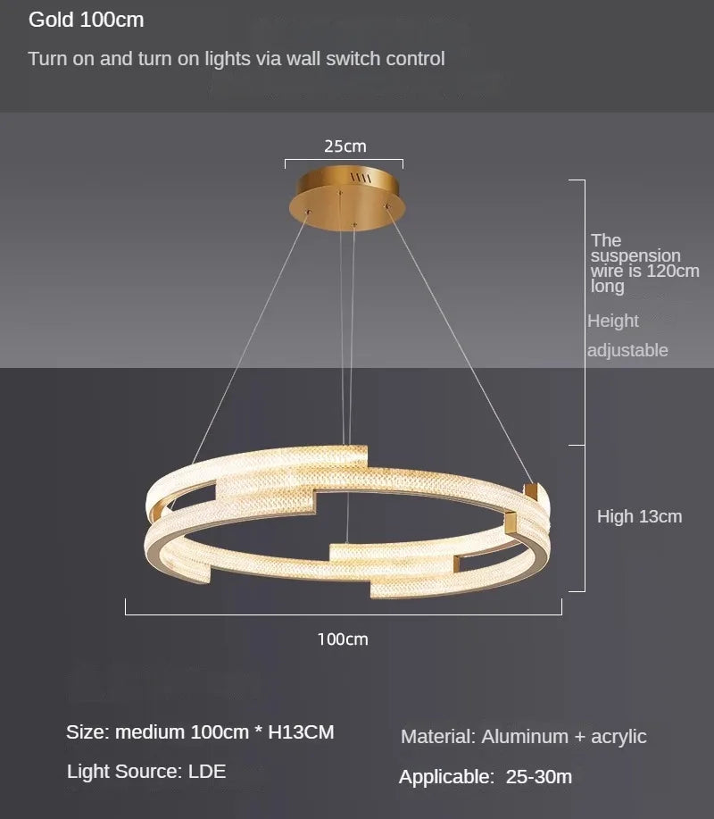 suspension design circulaire élégante pour intérieur moderne