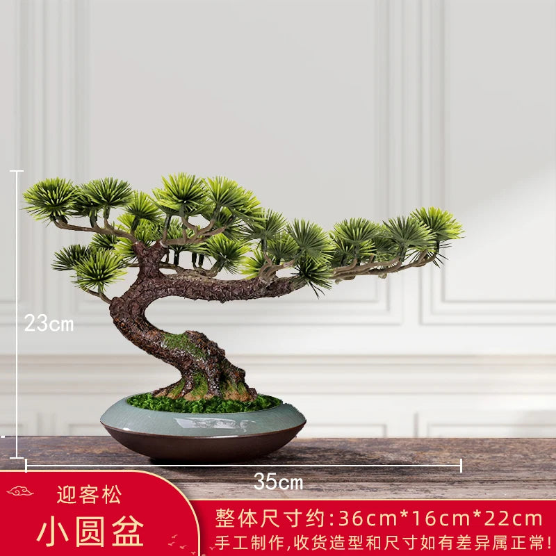 décoration intérieure faux arbre bonsaï style chinois pour un paysage apaisant