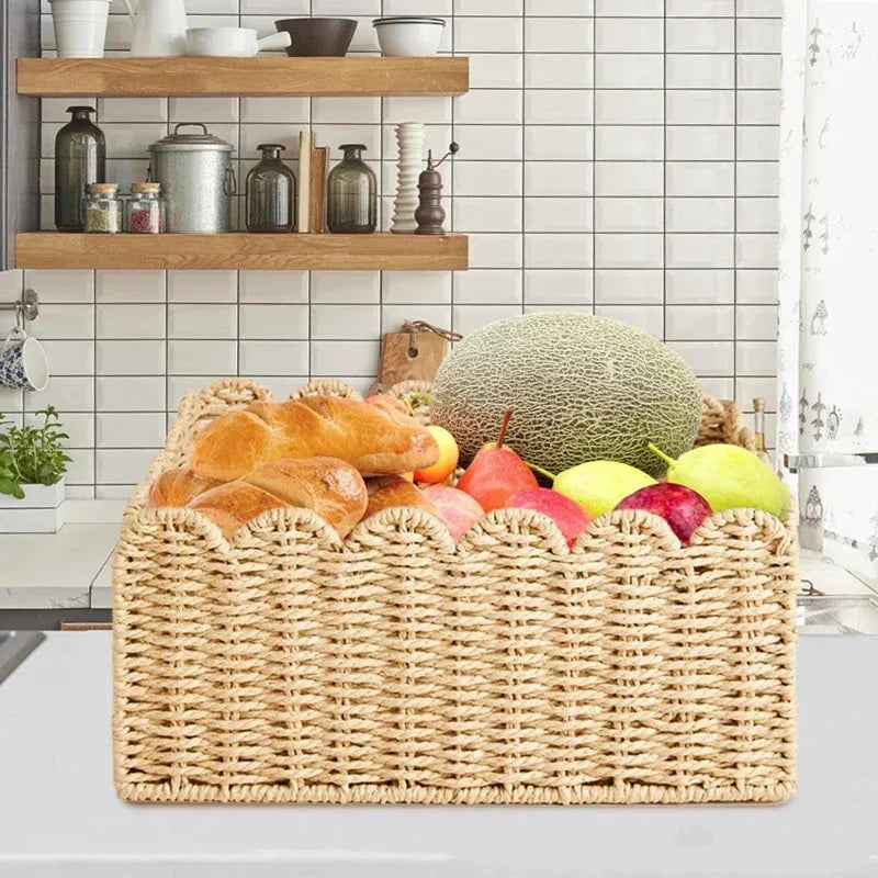 panier de rangement tissé en corde pour divers usages