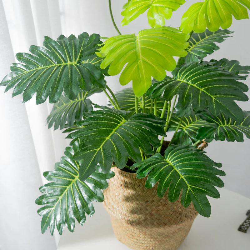 grandes plantes artificielles monstera palmier tropical pour décoration extérieure