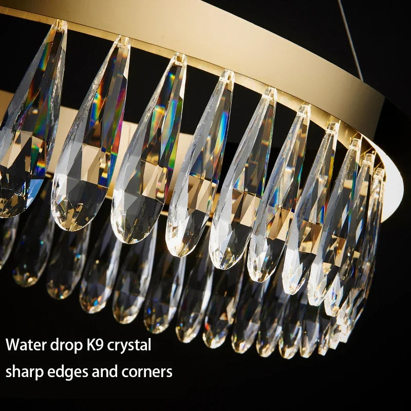 lustre en cristal de luxe pour éclairage décoratif intérieur