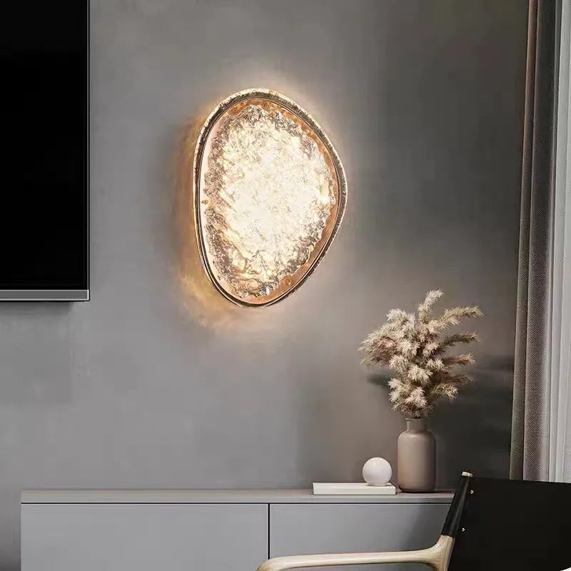 applique murale en cristal de luxe avec lumière led