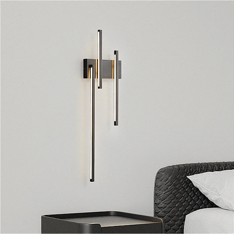 applique murale en cuivre avec lumière minimaliste design élégant pour intérieur